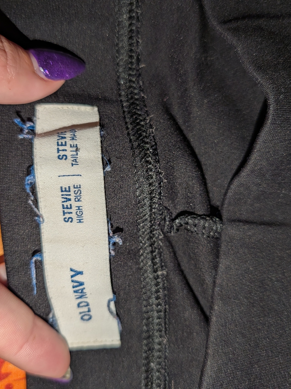 Old Navy Stevie High Rise Black Women's Slim Ponte Leggings - Picture 2 of 4